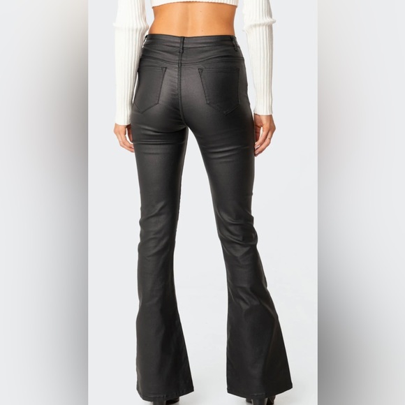 Edikted Pants & Jumpsuits Viral Edikted Black Leather Pants Poshmark
